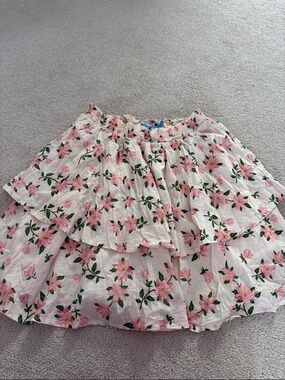 Draper James | L| Magnolia floral print flutter skirt tiered flutter skirt
